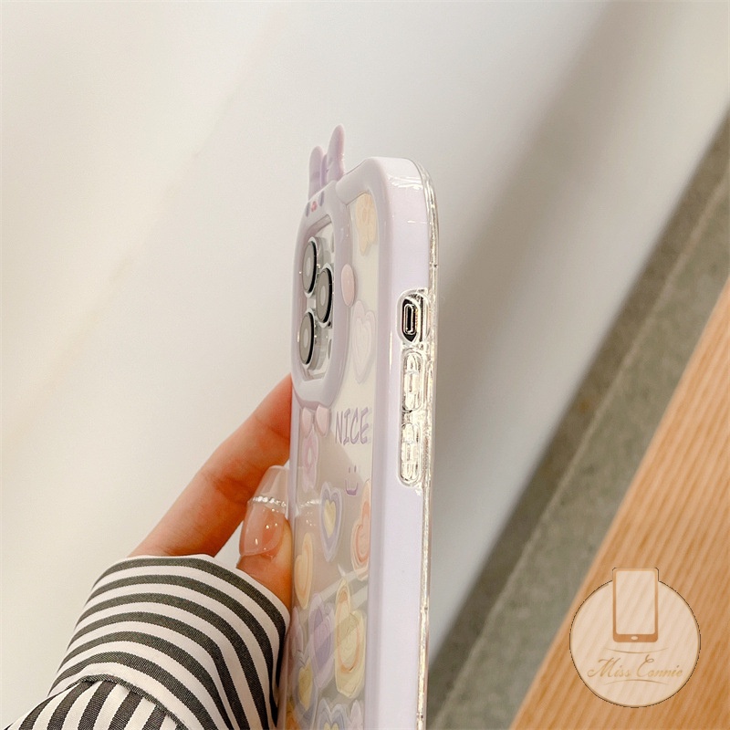 Case Untuk Realme C33 9 8I C12 9i 9Pro+8 7 C31 C25Y C35 C25 C30 C11 C21Y C20 8Pro 6i 7i 5 5i C17 C25s C21 C15 C20A C3 C2 Lovely Bow-knot Little Monster Lens Love Heart Lembut Case Tempat Kotak Makan