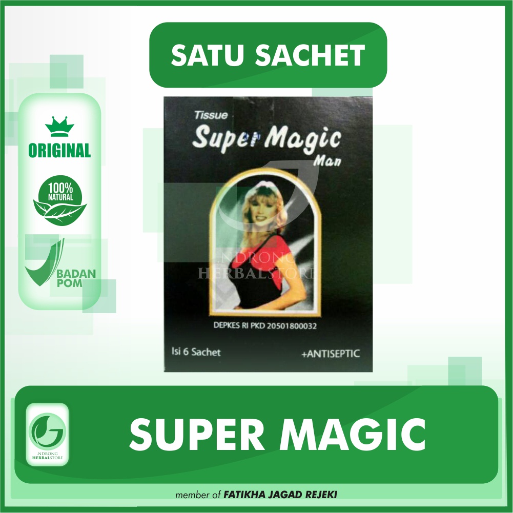 TISSUE MAGIC SUPER MAGIC BUKAN VITMEN SERBUK PENUNJANG PERFORMA PRIA BIKIN TAHAN LAMA