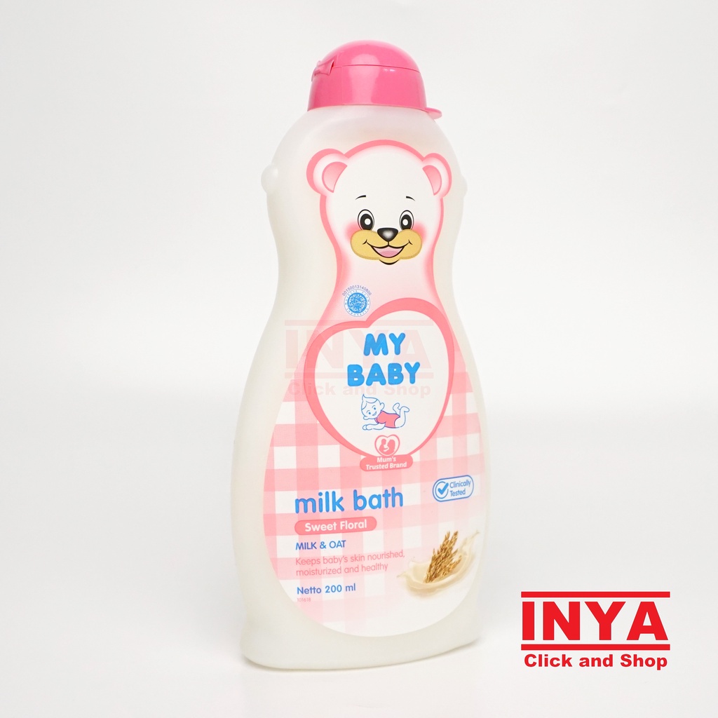 MY BABY MILK BATH SWEET FLORAL MILK &amp; OAT 200ml - Sabun Bayi