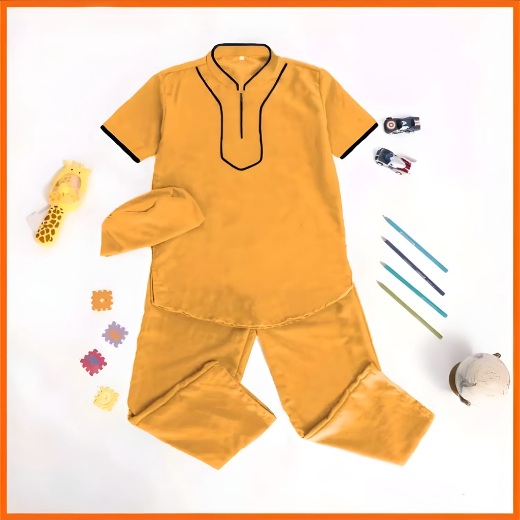 SETELAN BAJU KOKO LIS POLOS ANAK 1-10 TAHUN TERBARU DAN TERLARIS /BAJU KOKO HARGA GROSIR/FASHION MUSLIM ANAK