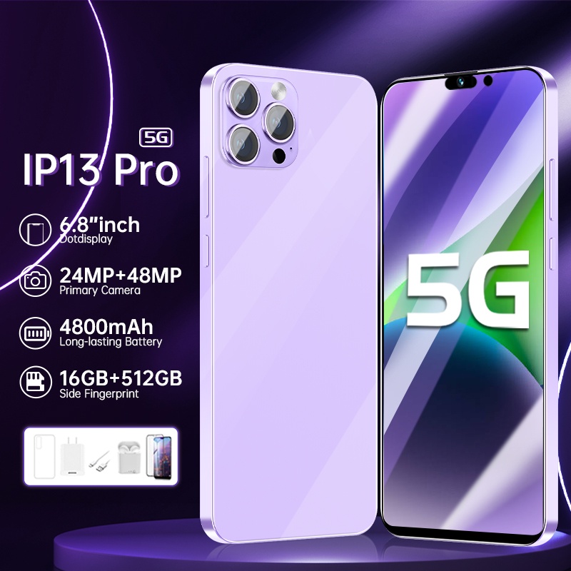 hp murah IP13 pro 5G WiFi Ponsel Baru Jaminan Kualitas  Dual Card Dual Standby Hand Phone RAM 12GB R