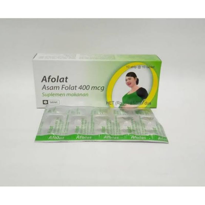 Afolat asam folat 400mcg perstrip