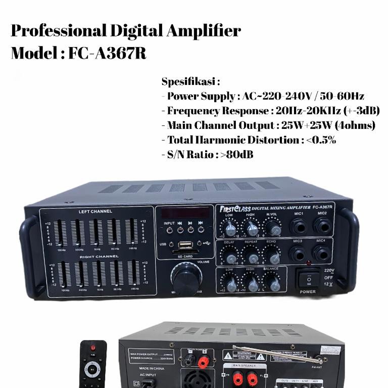 Amplifier fca-367r firstclass,amplifier bluetooh