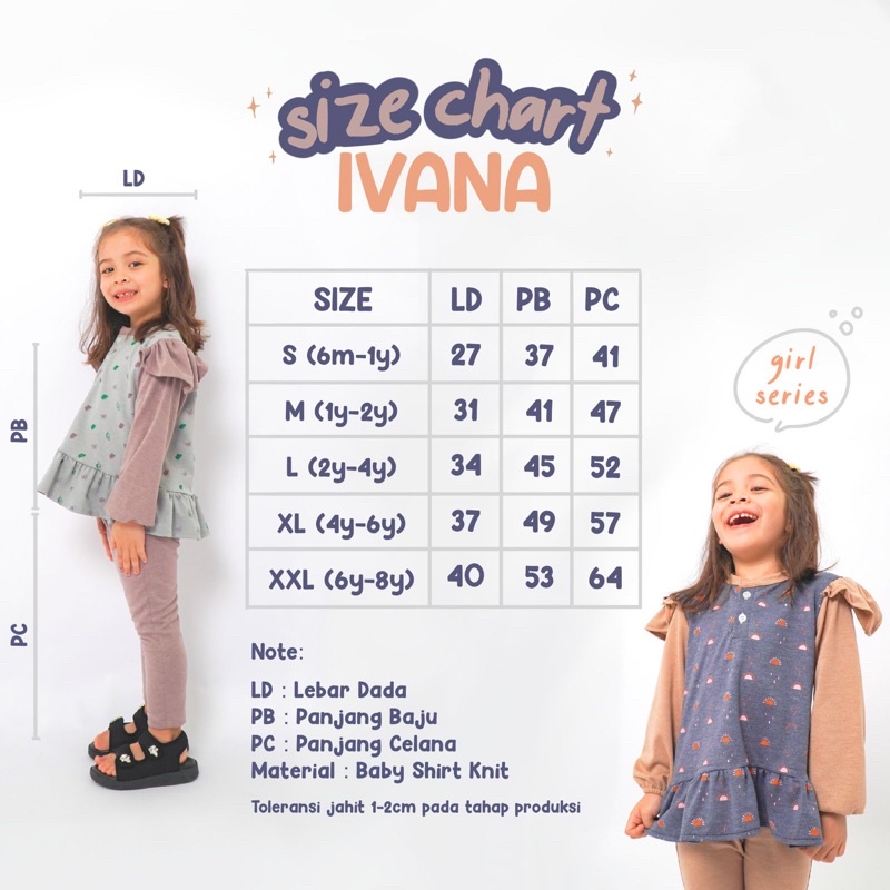 IVANA Set Couple Boy &amp; Girl 6bln-10thn Setelan Anak