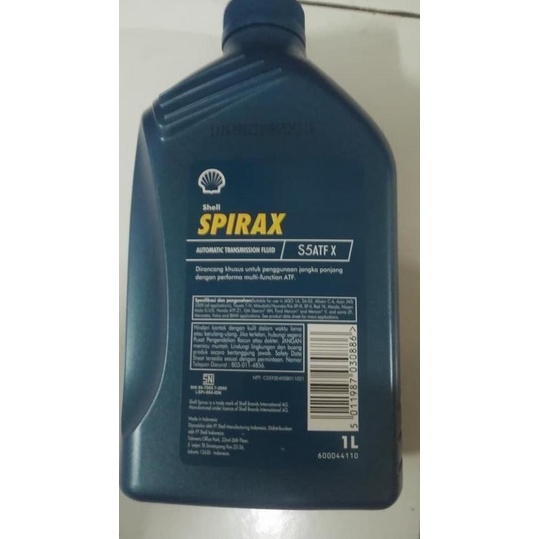 Oli ATF X Transmisi Power Steering Shell Spirax S5 1 Liter Original