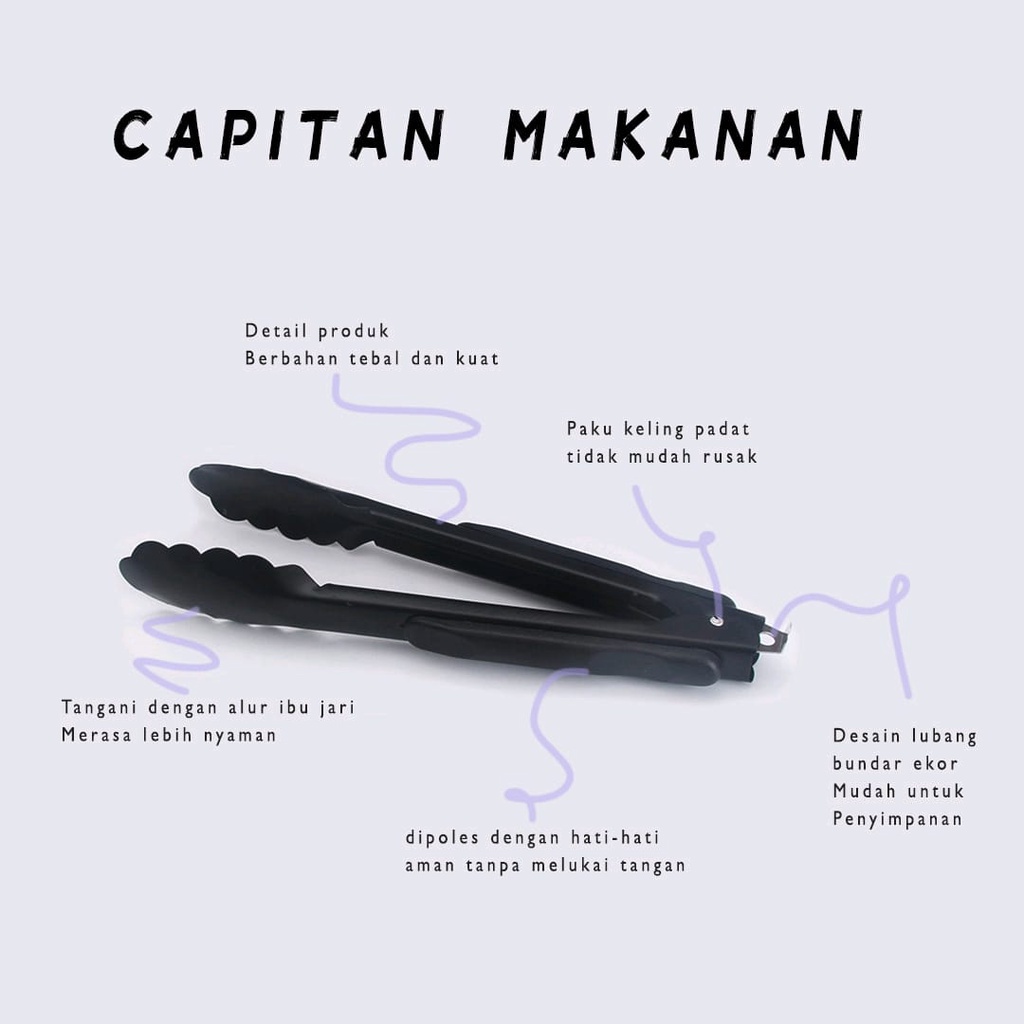 GrosirMart Capitan Makanan / Jepitan Hitam/ Pencapit Makanan