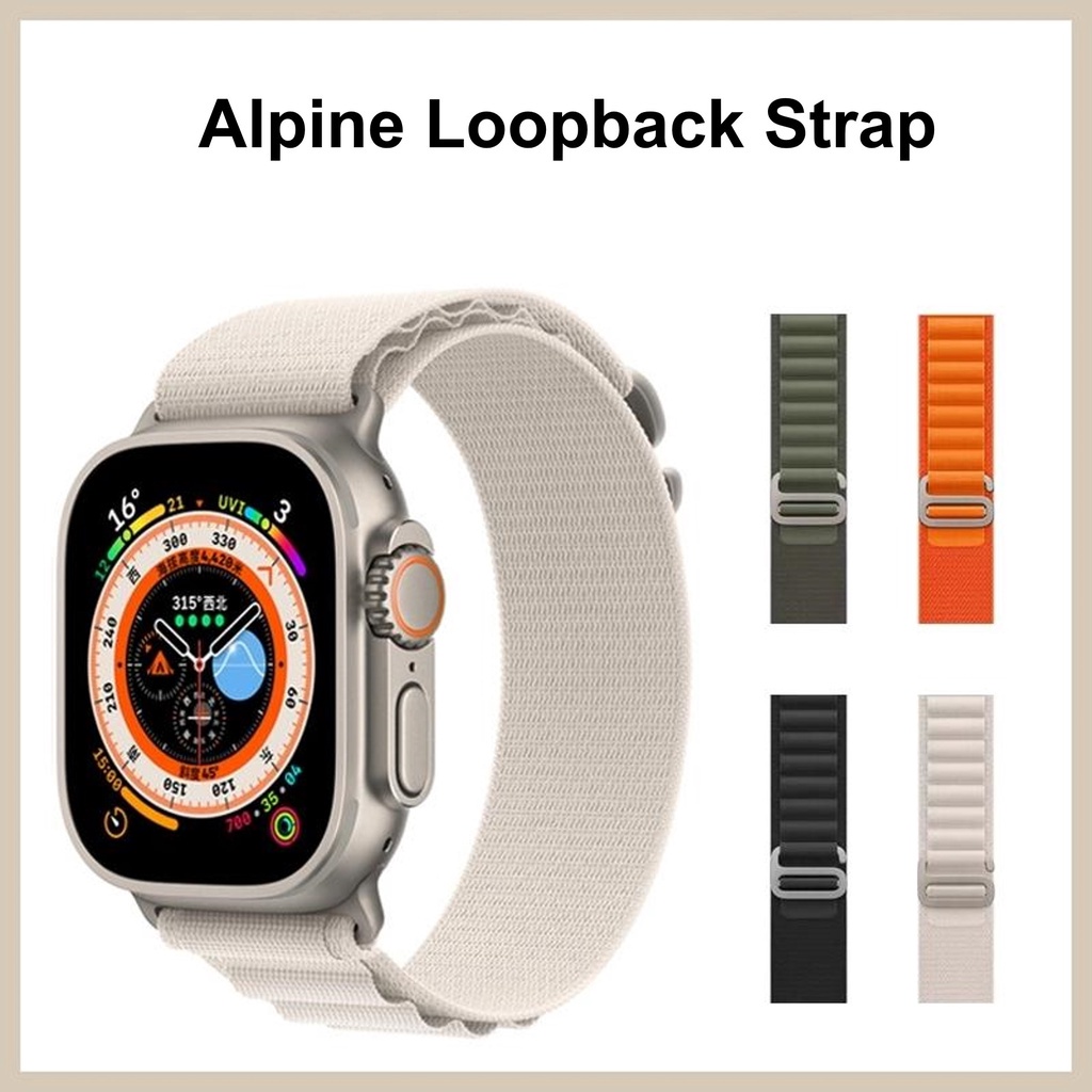 Alpine Loop Nylon Tali Strap Apple Watch Iwatch Ultra Breathable Tali Jam Tangan Model Terbaru tali strap