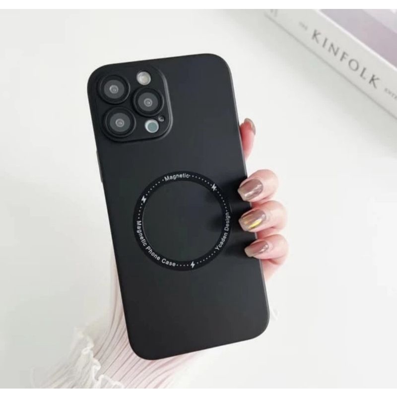 Original Hard Case IPhone 14 14 Plus 14 Pro 14 Pro Max Magsafe Case Camera Glass Baby Skin Casing Co