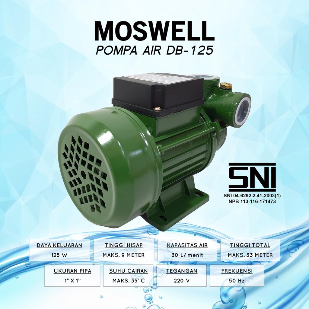Jual Pompa Air MOSWELL DB 125 125 Watt Non Otomatis Rumah Tangga Pompa ...