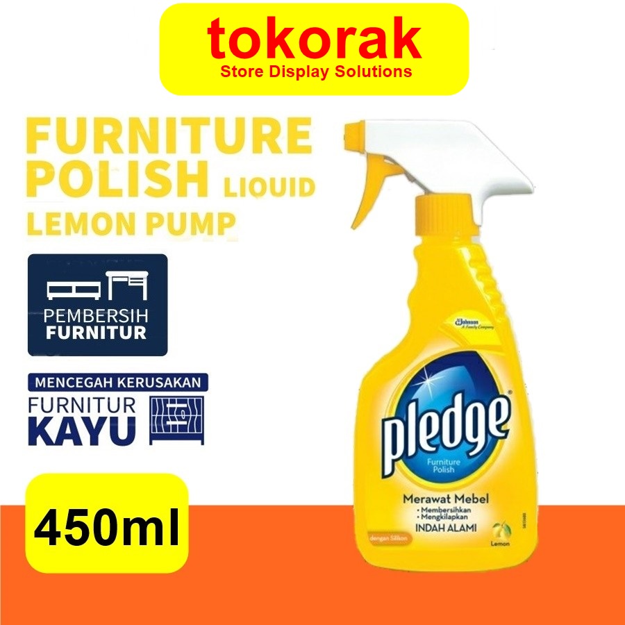 PLEDGE PERAWATAN FURNITURE POLISH LIQUID PUMP 450 ML PEMBERSIH KAYU