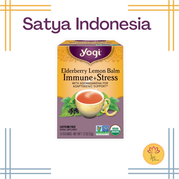 

BAYAR DITEMPAT Yogi Tea elderberry lemon balm immune + stress 16 tea bags /TEH DIET/TEH