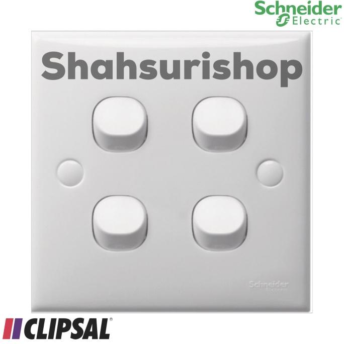 BAYAR DITEMPAT SAKLAR QUAD ISI 4 SCHNEIDER CLIPSAL CLASSIC INBOW /SAKLAR LAMPU/SAKLAR ON OFF/SAKLAR 