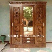 lemari pakaian sleding pintu 3 , lemari pakaian jati