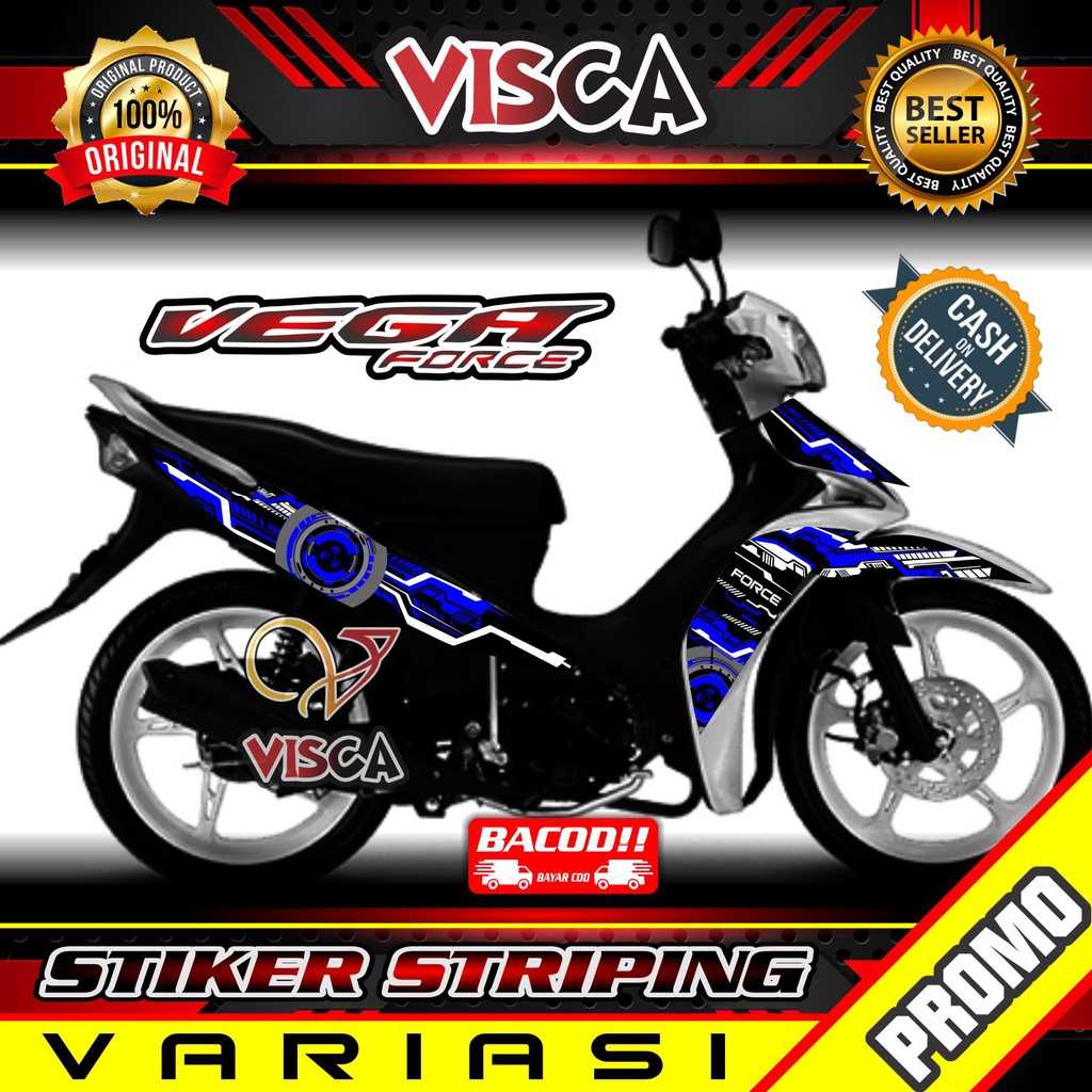 Stiker Vega Force	striping vega force 2022 Stiker Motor Vega Force Striping Vega Force Hitech