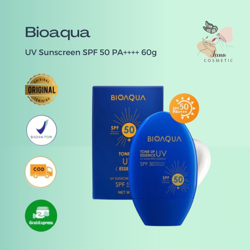 BIOAQUA UV Sunscreen SPF 50 PA++++ 60g Sunscreen Essence Tabir Surya Pelembab Dan Anti Penuaan Sunblock