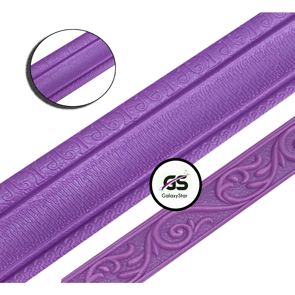 OK Wallpaper List Ungu  Foam 3D Wallborder Foam 3D Stiker Dinding