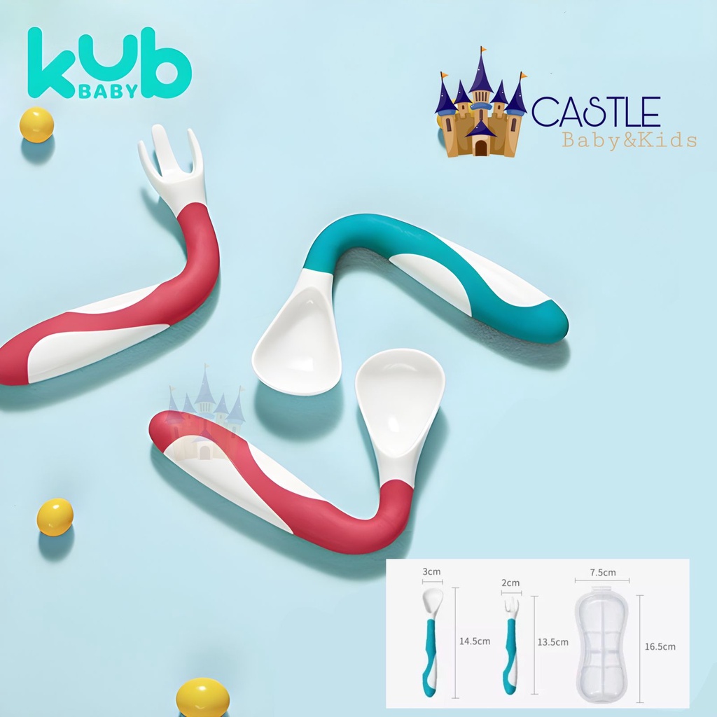 KUB Flexible Training Fork And Spoon - Sendok Garpu Anak Bayi - Sendok Makan Anak