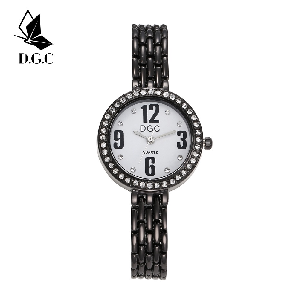 ✅COD D.G.C Jam Tangan Analog Fashion Strap Stainless Steel Quartz Wanita Import Diamond  W246