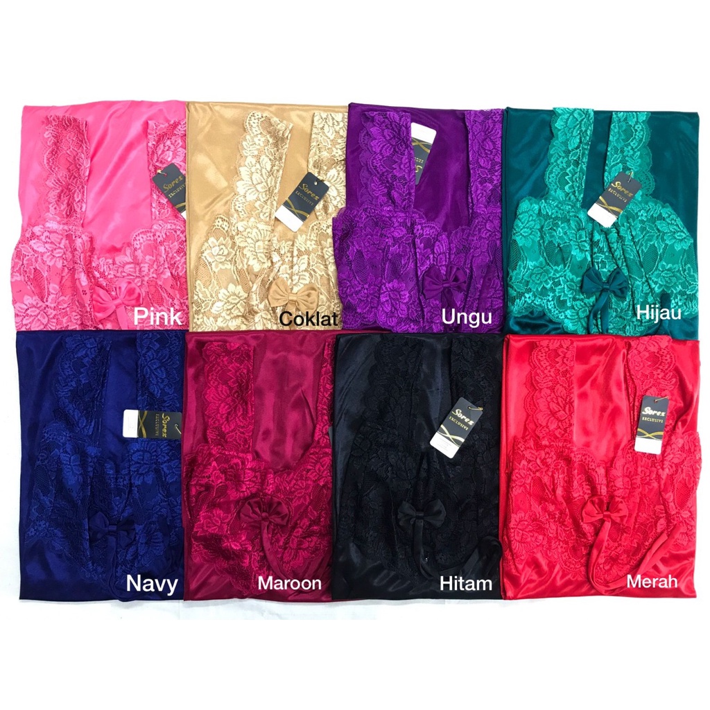 Sorex Lingerie Premium Satin Lace Dress/ Sorex 7002 Sleepwear Free Size Fit to XL