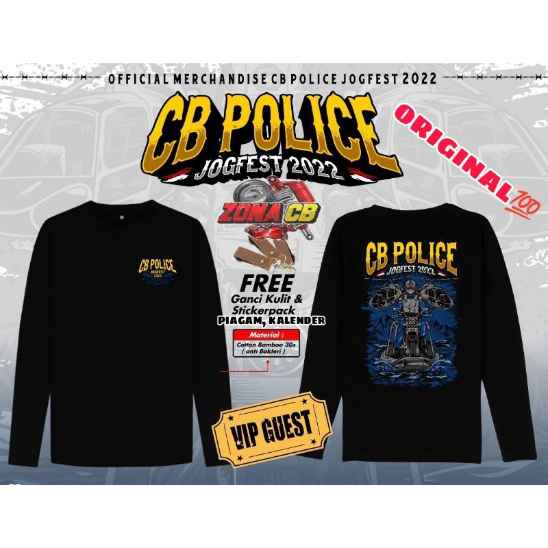 kaos cb police jogfest 2022 original vip jogja