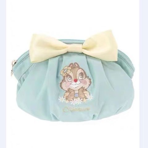 ▩⊙Sera Jepang Pear Blossom Kerjasama Chipmunk Renda Tas Tas Kosmetik Tas Penyimpanan Bordir Busur Pena Tas Kapasitas Besar