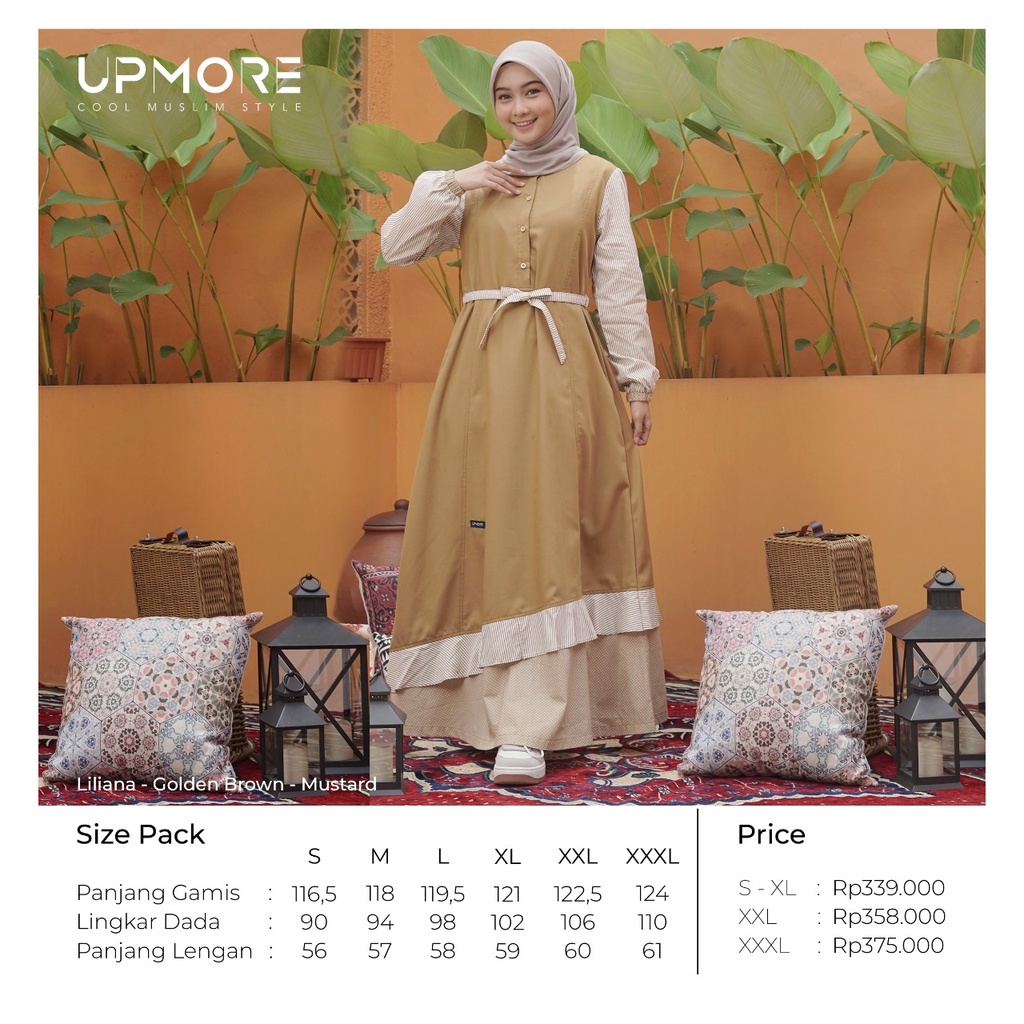 GAMIS UPMORE LILIANA/ GAMIS MUTIF UPMORE LILIANA/ GAMIS REMAJA UPMORE LILIANA