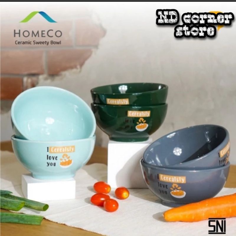 MANGKOK MAKAN KERAMIK ESTETIK CANTIK SERBAGUNA homeco