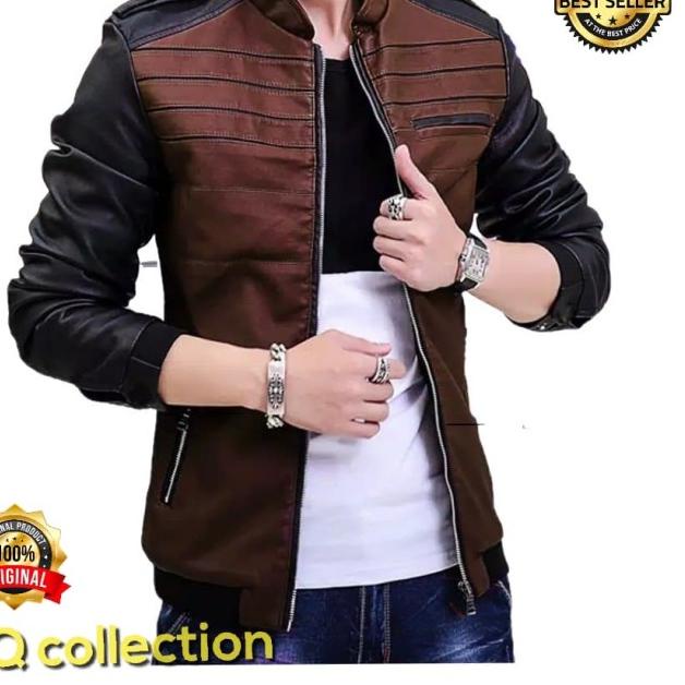 Jaket Kulit Pria Original Import Keren Casual Jaket Cowok Terbaru