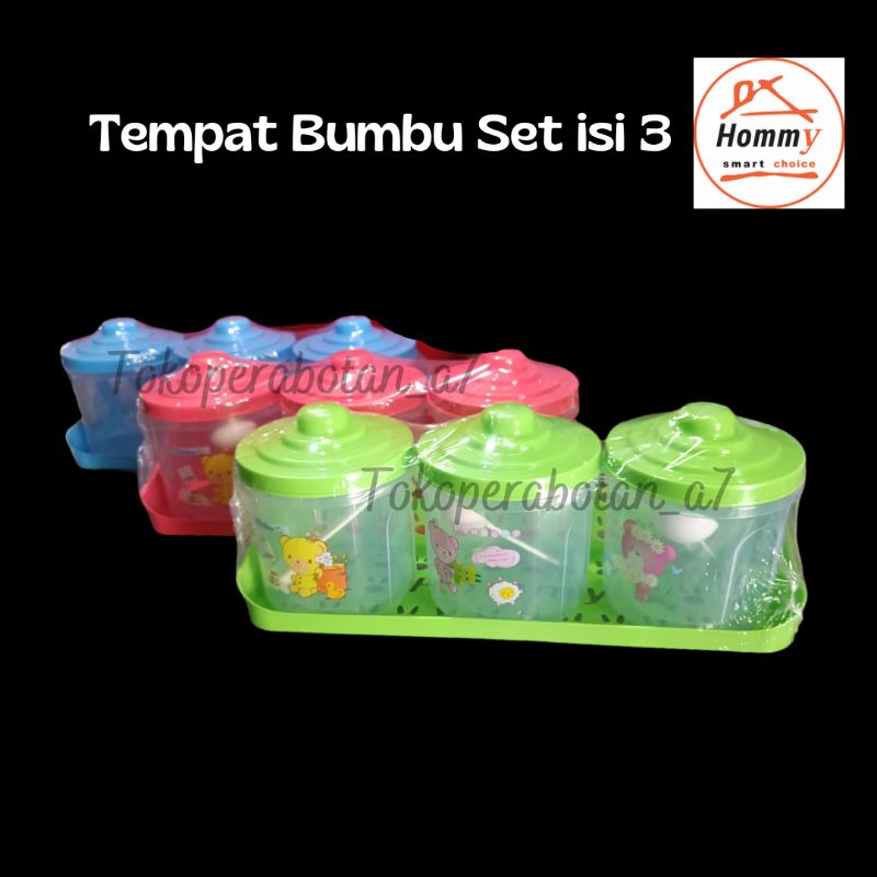 Jual Tempat Bumbu Set Isi Hommy Denisa Rak Bumbu Set Plastik Rak