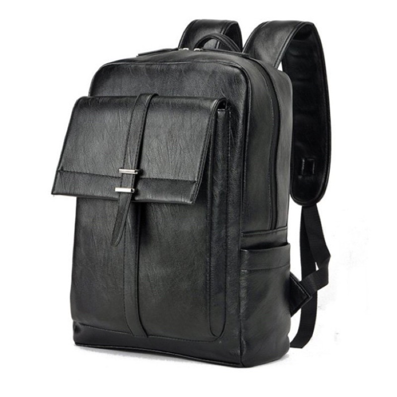 Tas Ransel Kulit Tas Punggung Backpack Pria Moderen Korean Style Import Travel Bag Ransel Muat Laptop 14 inch