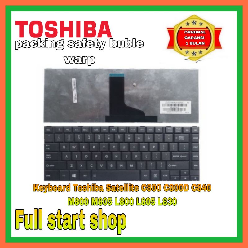 Keyboard Toshiba Satellite C800 C800D C840 M800 M805 L800 L805 L830