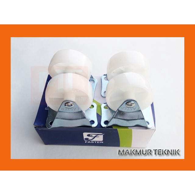 Trolleyku Roda Caster Roda Etalase Roda Troli 2 Inch Nylon - Mati