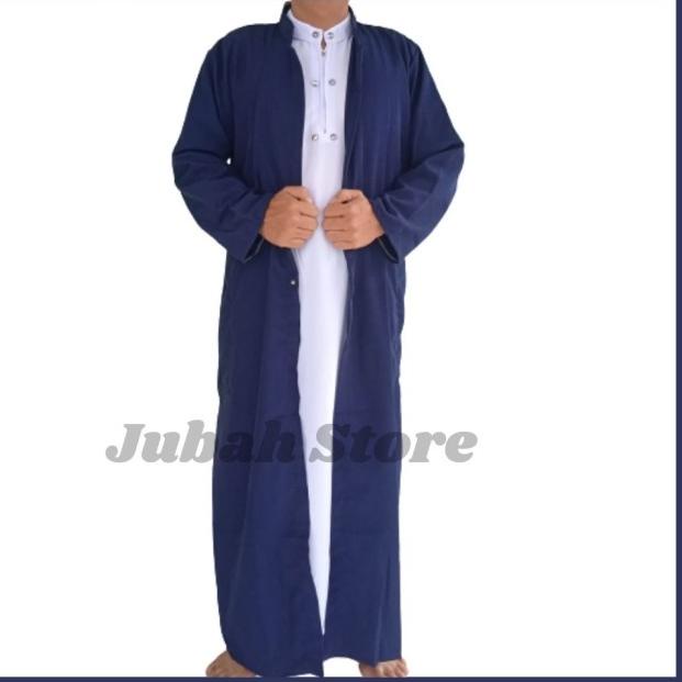 [] JUBAH BELAH / JUBAH LUARAN AL - HARBI / JUBAH HABIB / JUBAH PRIA - M, Hitam