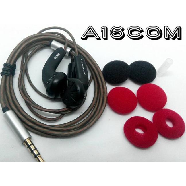 EARBUD MX500 SENNHEISER DIY PLUS MIC ,BASS MANTAP - Hitam