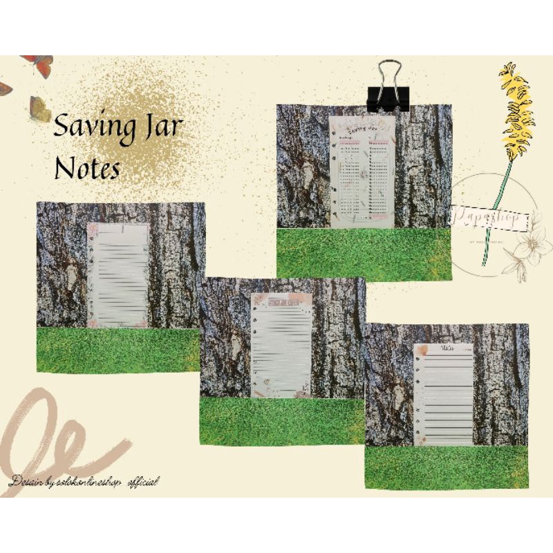 

Kertas Binder A6 "Saving Jar dan Notes" (Harga 1 set 10 Lembar)