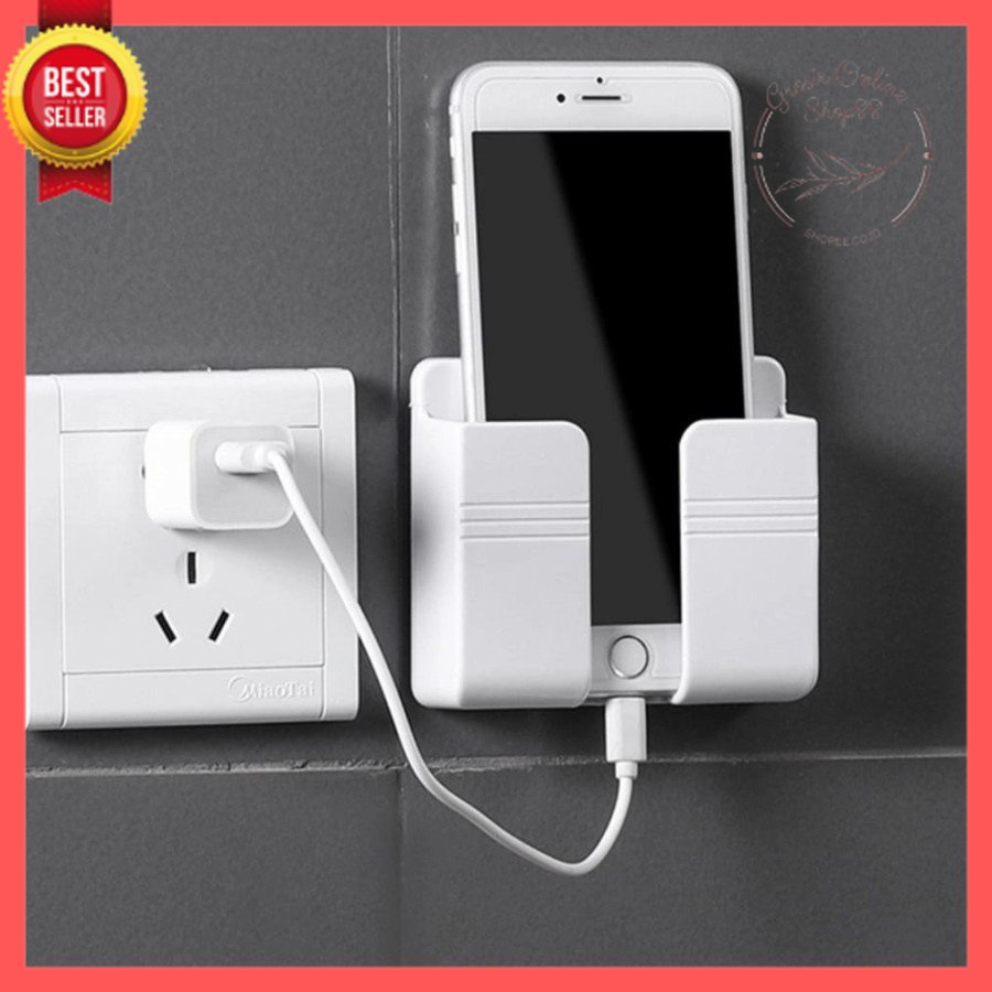 GOS A104 - Rak Gantung HP Charger Remote Tempel Tembok / Cell Phone Hanger Tempel