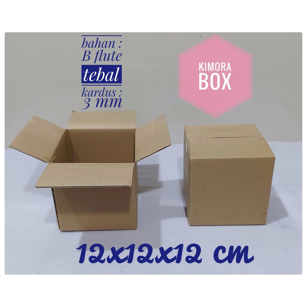 

kardus karton box uk. 12x12x12 cm...ST (SHEET) / SINGLE WALL POLOS