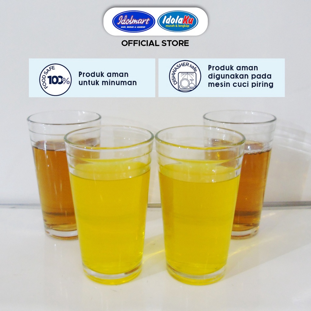 IDOLAKU Kimglass Glass Cup Franklin Isi 4 pcs Gelas Kaca Franklin gelas kado