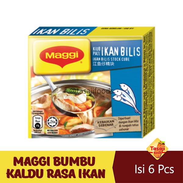 Maggi Blok Bumbu Kaldu Rasa Ikan  Isi 6 pcs 60gr /10gr Import Malaysia