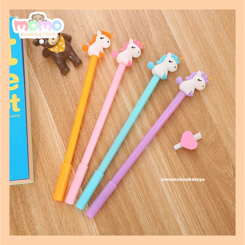 

[MOMO] Pulpen Gel Karakter Unicorn 0.5 mm Tinta Hitam | Bolpoin Pen Lucu Menulis Buku Notebook Catatan Alat Tulis Aesthetic Import Murah