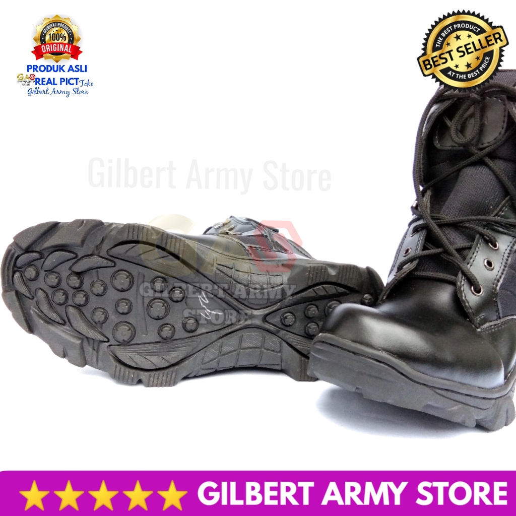 Sepatu Delta Pdl Hitam Tinggi 8Inc  Safety boots Promo Murah Cuci Gudang Gilbert Army Store 39-41