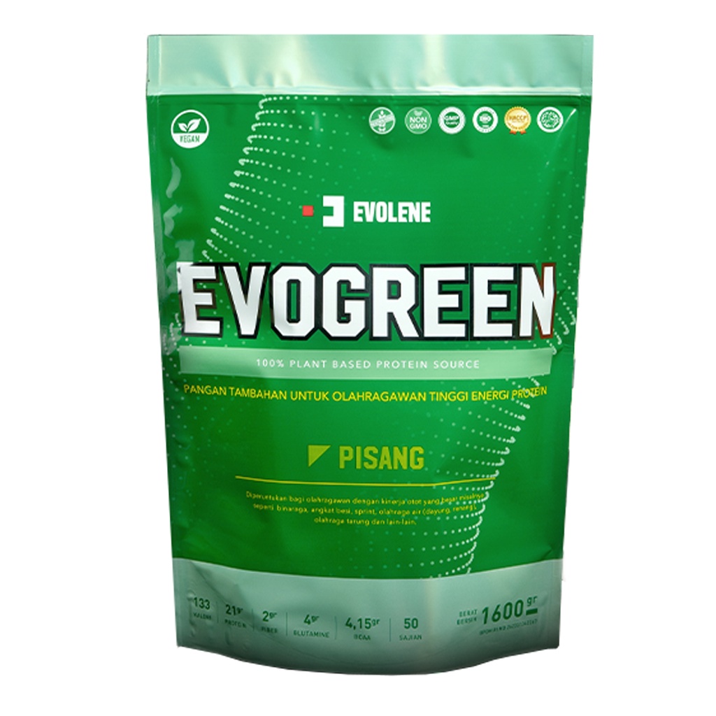 EVOLENE Evogreen Protein Nabati Vegan 50 sachet 1600 gr - Plant-based