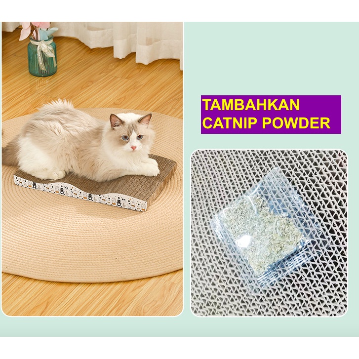 (Free catnip bubuk ) Cakaran Kucing Garukan Kucing Garukan Kuku Kucing Cat Scratcher  Board Mainan Kucing