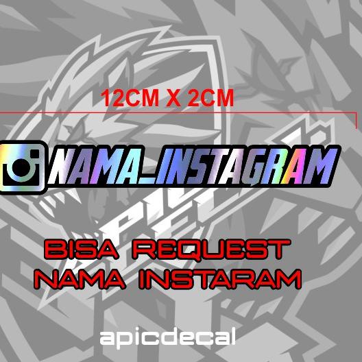 

♩♪ BISA REQUEST!! Sticker Nama Sosmed Hologram (Ig,FB,Twitter,Tiktok) ㊐