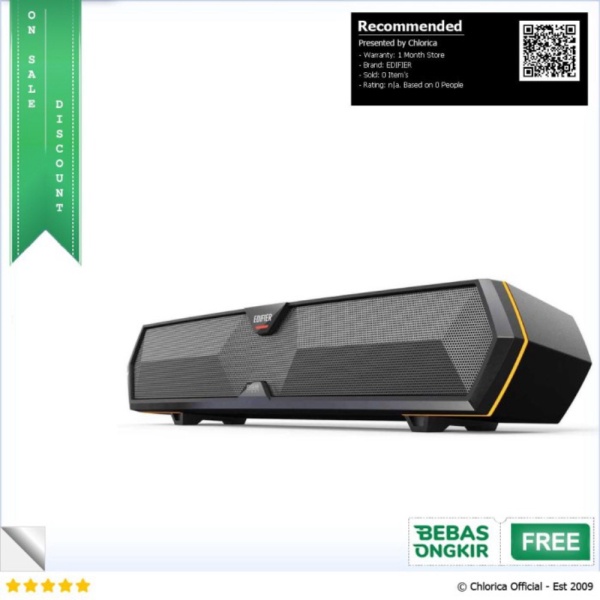 Jual Edifier Bluetooth Soundbar Speaker RGB Light - MG300 - Hitam EDIFIER Diskon