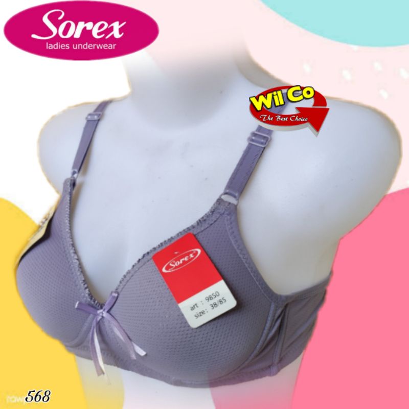 K568 - BRA/BH WANITA SOREX BUSA TANPA KAWAT CUP B KAIT DUA SIZE 34 - 40