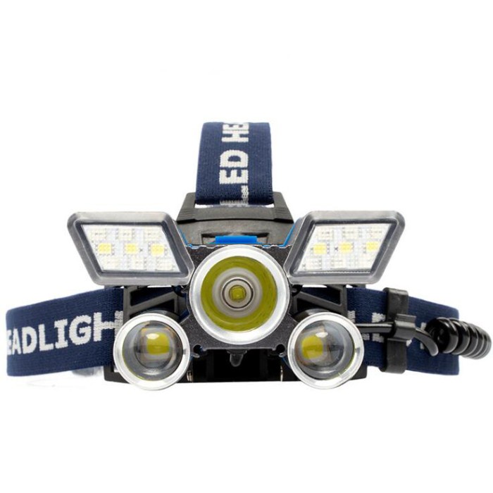 Senter Kepala Headlamp Cree XM-L2 + 2XPE + Red Blue LED Model TG 007