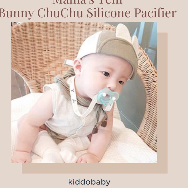 Mama's Tem Bunny ChuChu Silicone Pacifier - Aqua Pink