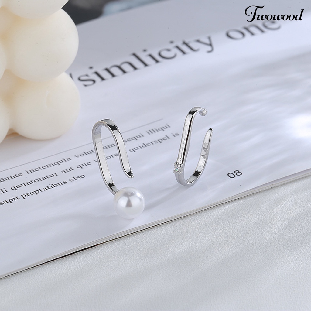 1 Pc Anting Klip Bahan Tembaga Stainless Steel Tahan Karat