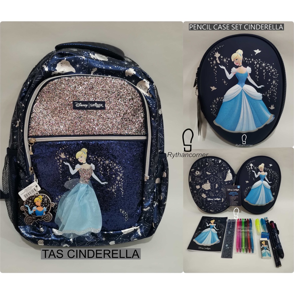 TAS RANSEL/LUNCHBAG/PENCIL CASE SMIGGLE PRINCESS ARIEL CINDERELLA